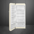 Retro Free Standing Refrigerator in Cream, Left hand hinge