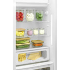 Retro Free Standing Refrigerator in Cream, Left hand hinge