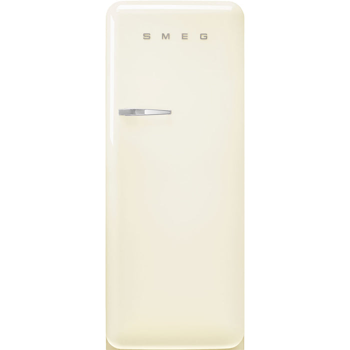 Retro Free Standing Refrigerator in Cream, Right hand hinge