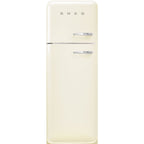 Retro Free Standing Refrigerator in Cream, Left hand hinge