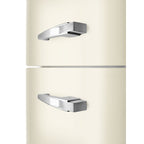 Retro Free Standing Refrigerator in Cream, Left hand hinge