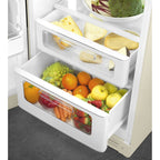 Retro Free Standing Refrigerator in Cream, Left hand hinge