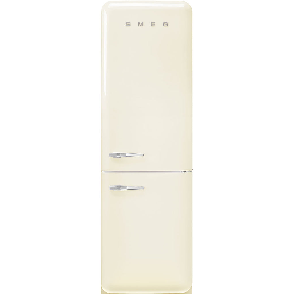 Retro Free Standing Refrigerator in Cream, Right hand hinge