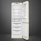 Retro Free Standing Refrigerator in Cream, Right hand hinge