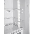 Retro Free Standing Refrigerator in Cream, Right hand hinge
