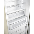 Retro Free Standing Refrigerator in Cream, Right hand hinge
