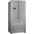 Free Standing French Style Fridge Freezer in Inox Look