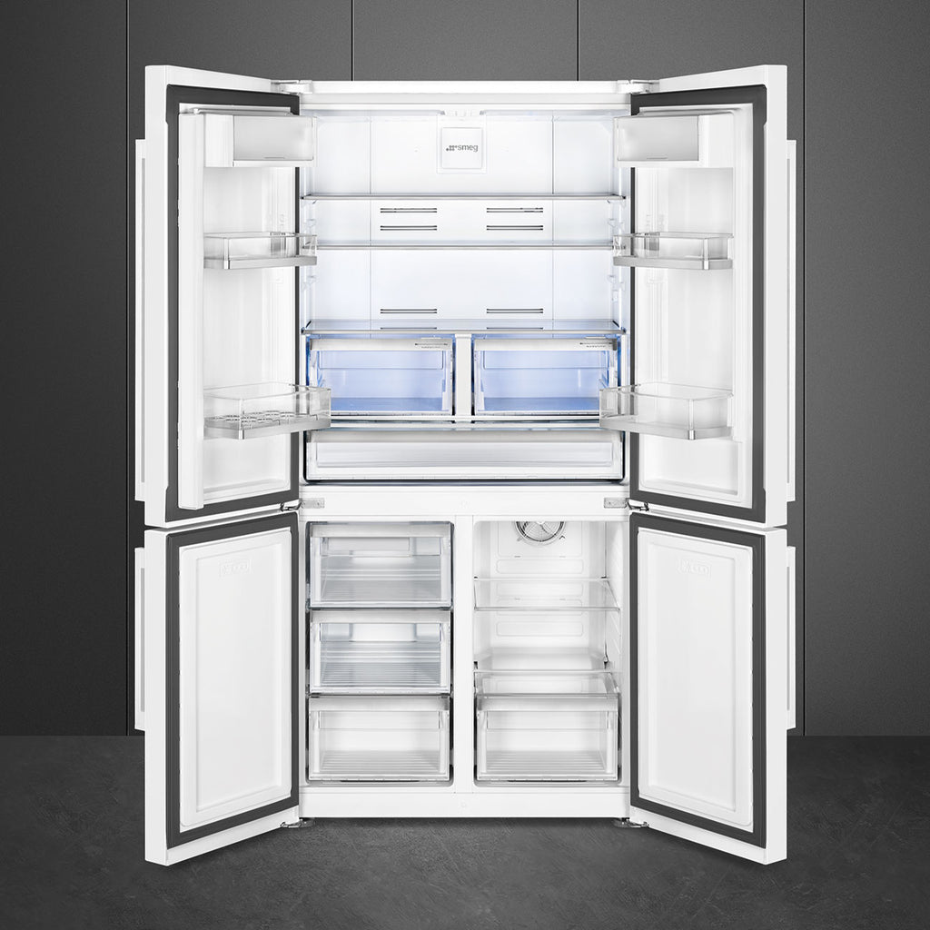 Free Standing American Style Fridge Freezer in White