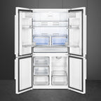 Free Standing American Style Fridge Freezer in White