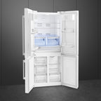 Free Standing American Style Fridge Freezer in White