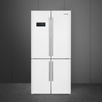 Free Standing American Style Fridge Freezer in White