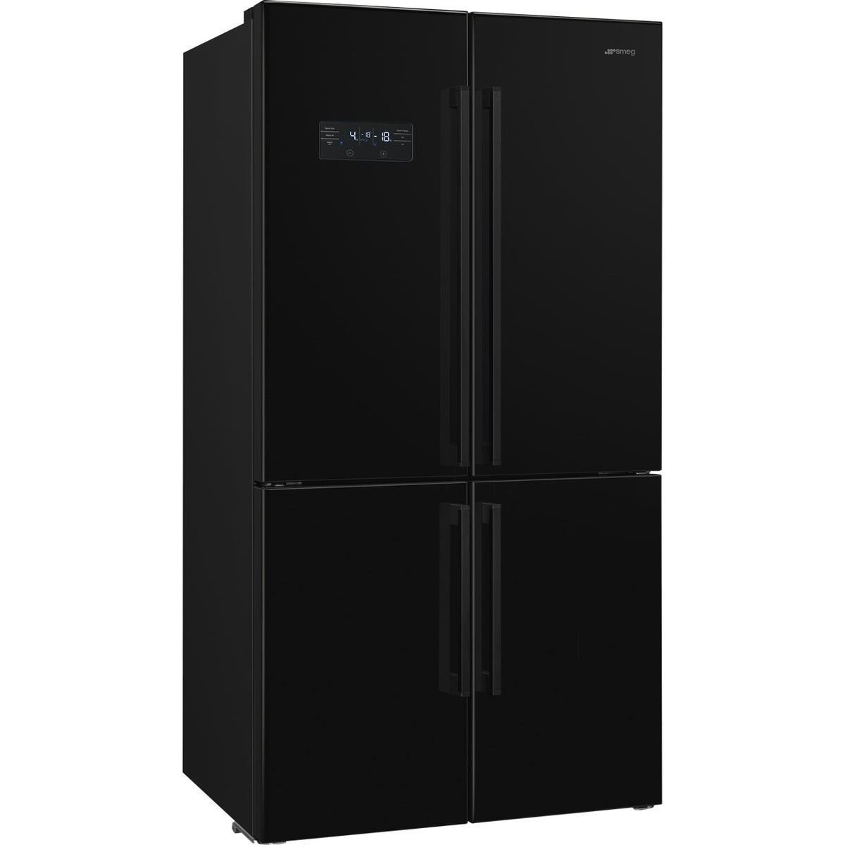 Free Standing American Style Fridge Freezer in Black