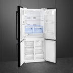 Free Standing American Style Fridge Freezer in Black