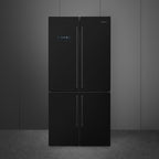 Free Standing American Style Fridge Freezer in Black