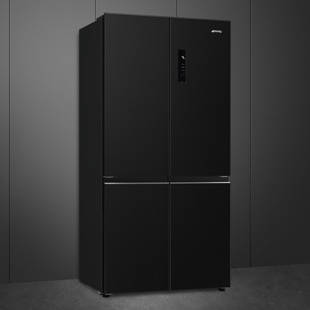Free Standing American Style Fridge Freezer in Dark Inox Look