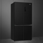 Free Standing American Style Fridge Freezer in Dark Inox Look