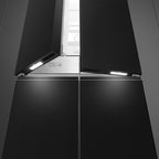 Free Standing American Style Fridge Freezer in Dark Inox Look