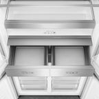 Free Standing American Style Fridge Freezer in Dark Inox Look