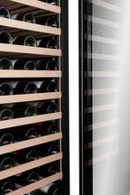 CELLA FWS122S-BLACK 110 bottle freestanding wine fridge – Black glass