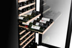 CELLA FWS122S-BLACK 110 bottle freestanding wine fridge – Black glass