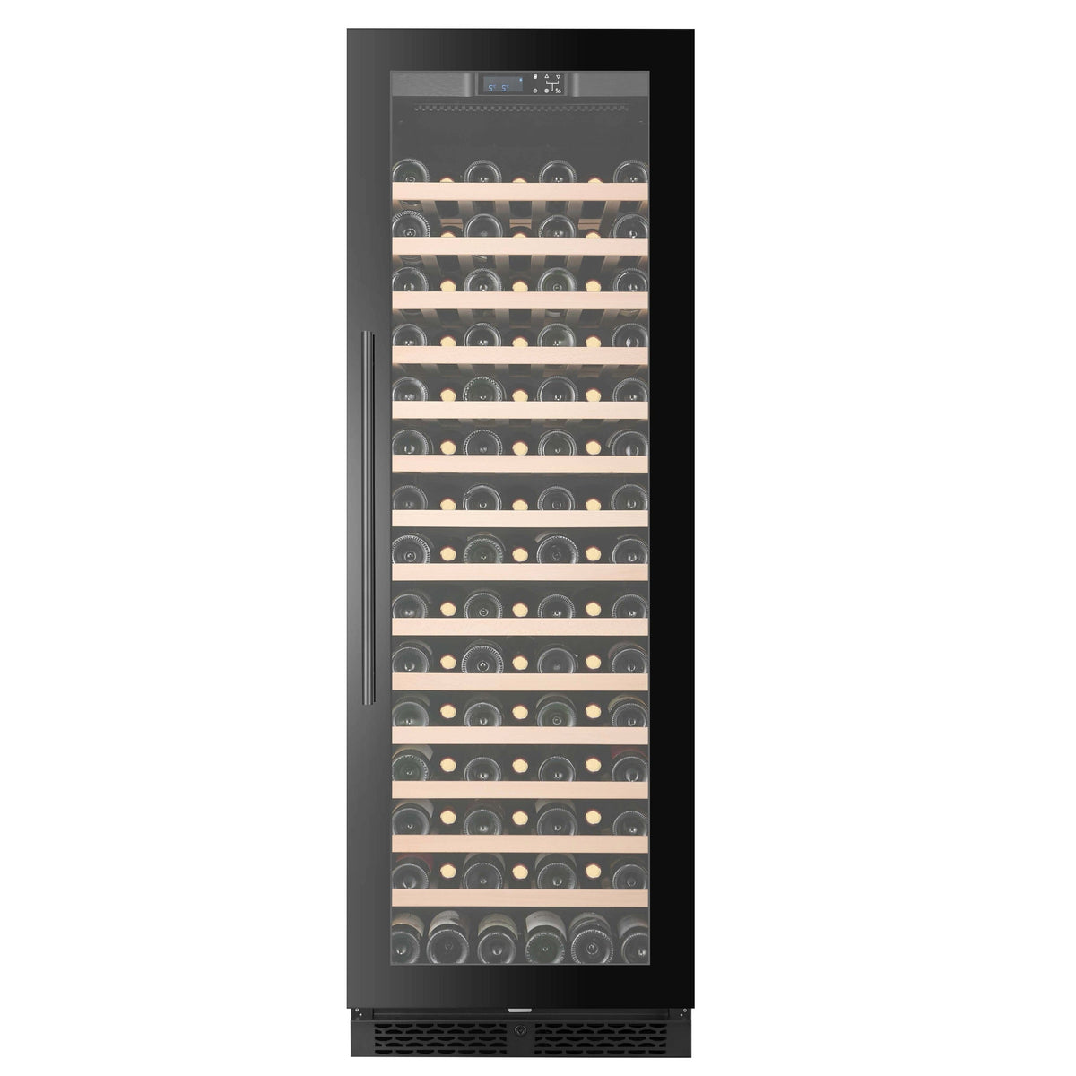 CELLA FWS122S-BLACK 110 bottle freestanding wine fridge – Black glass