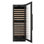 CELLA FWS154D-BLACK 145 bottle freestanding wine fridge – Black glass