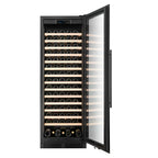 CELLA FWS163-BLACK 161 bottle freestanding wine fridge – Black glass