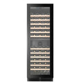 CELLA FWS93D-BLACK 110 bottle freestanding wine fridge – Black glass