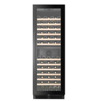 CELLA FWS93D-BLACK 110 bottle freestanding wine fridge – Black glass