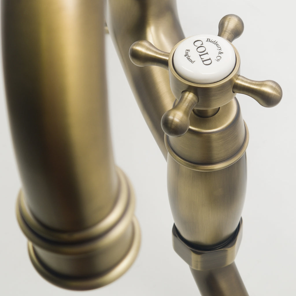 Bidbury & Co Fairford Kitchen Tap — Patinated Brass