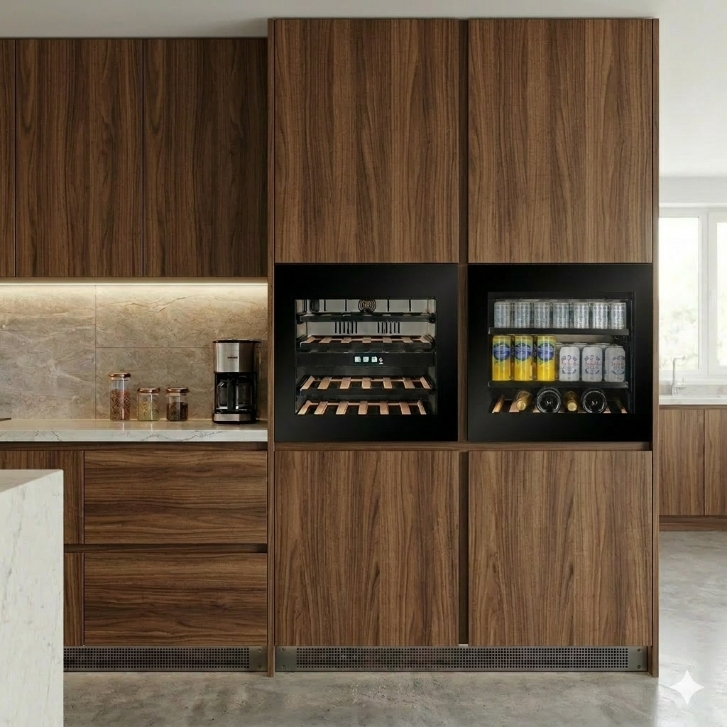 CELLA WI-24B-TO 24 bottle integrated wine fridge – Black glass