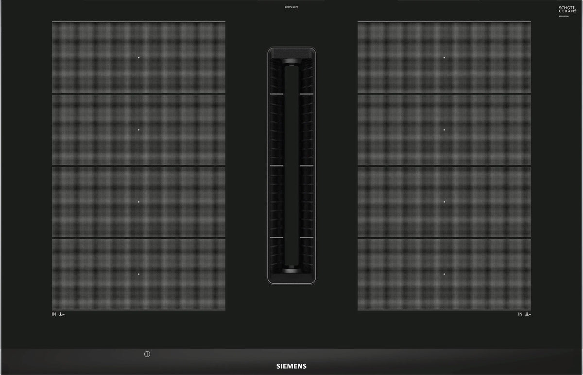 Siemens iQ700 Induction hob with integrated ventilation system 80 cm surface mount with frame EX875LX67E
