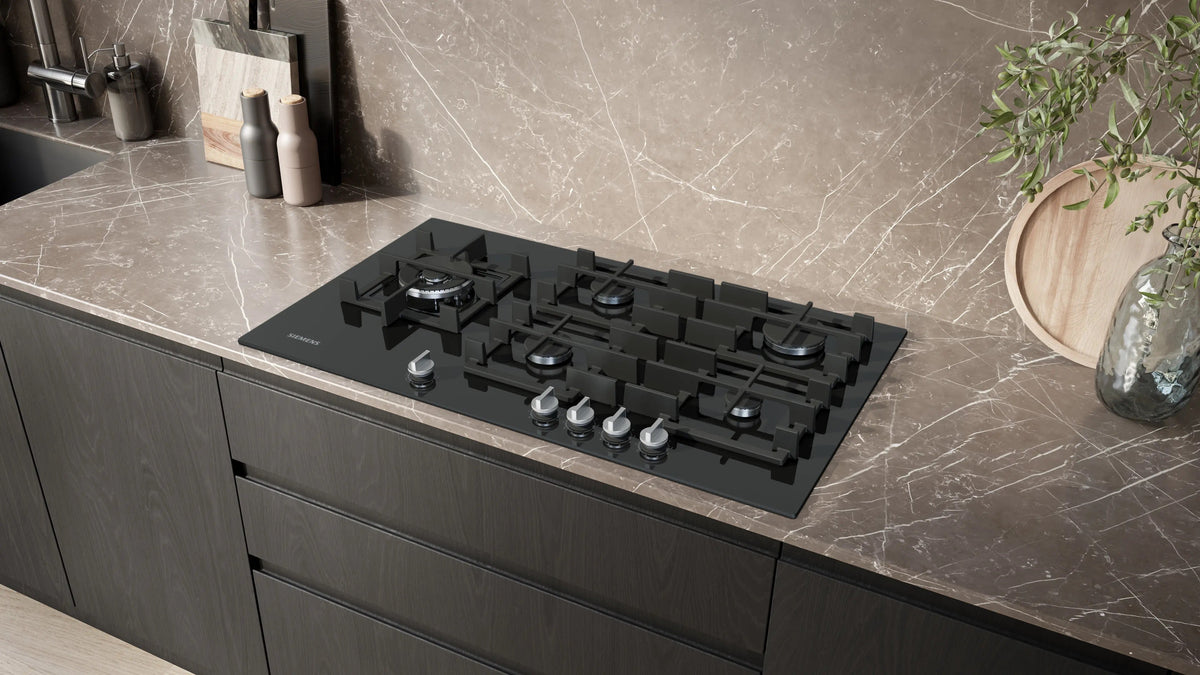 Siemens iQ700 Gas hob 90 cm Tempered glass, Black ER9A6SH40