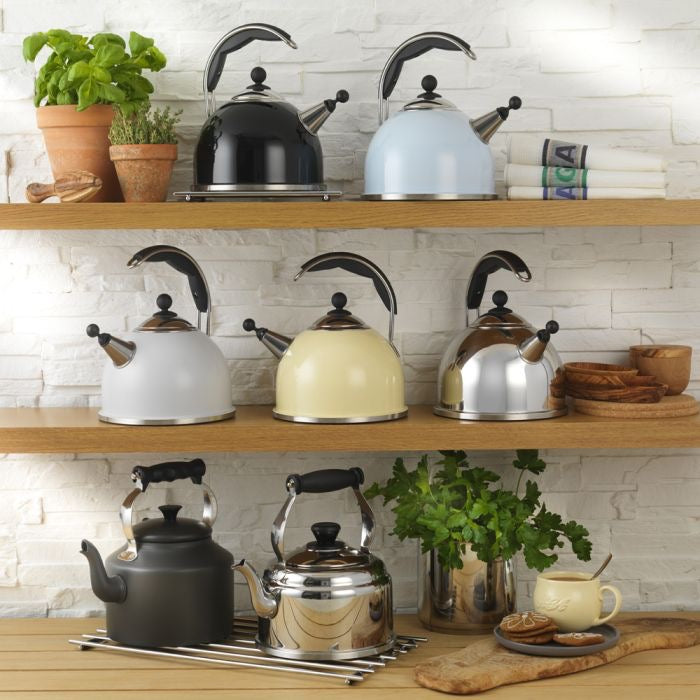 AGA Stainless Steel Whistling Kettle Cream
