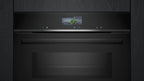 Siemens iQ700 Built-in compact oven with microwave function 60 x 45 cm Black CM776G1B1B