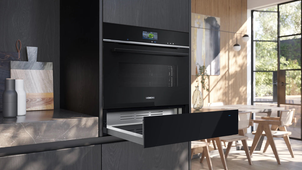 Siemens iQ700 Built-in warming drawer 60 x 14 cm Black BI710C1B1B