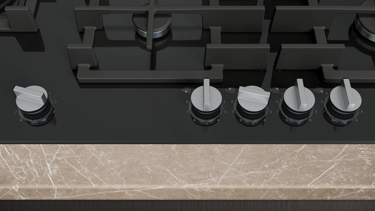 Siemens iQ500 Gas hob 90 cm Tempered glass, Black EP9A6MI40