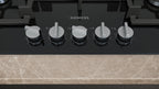 Siemens iQ500 Gas hob 75 cm Tempered glass, Black EP7A6QI40