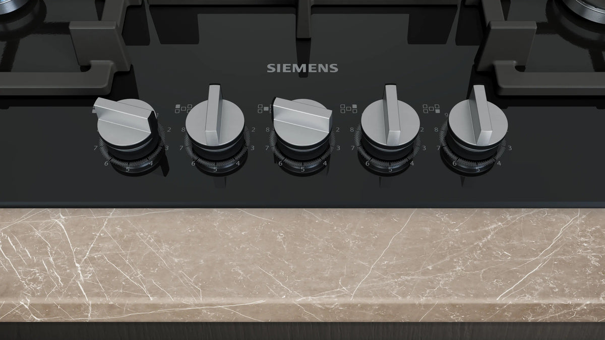 Siemens iQ500 Gas hob 75 cm Tempered glass, Black EP7A6QI40