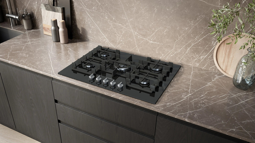 Siemens iQ500 Gas hob 75 cm Tempered glass, Black EP7A6QI40