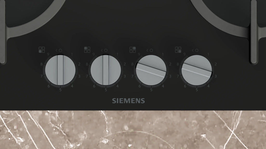 Siemens iQ500 Gas hob 60 cm Tempered glass, Black EP6A6HI10