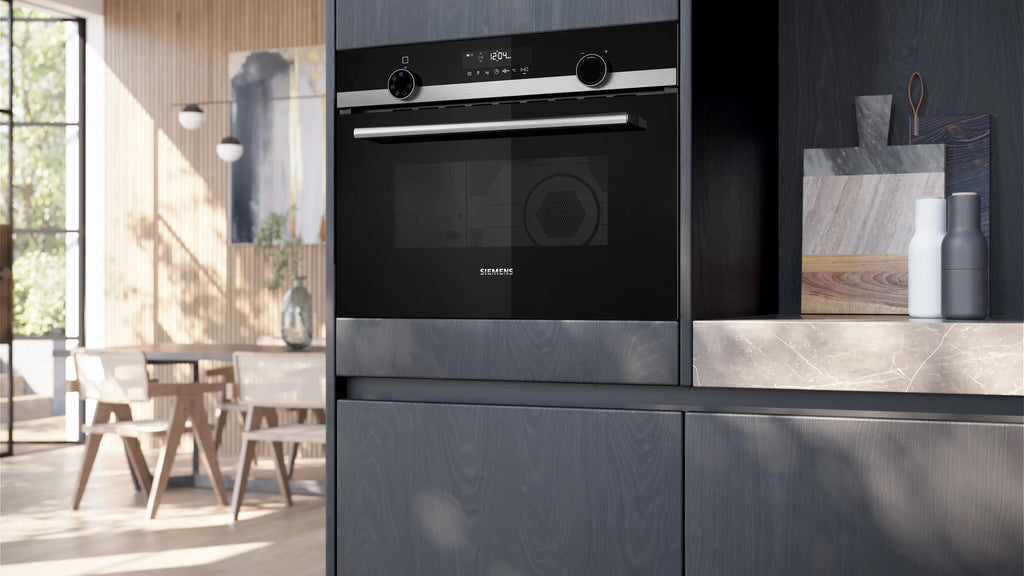 Siemens iQ500 Built-in microwave oven with hot air 60 x 45 cm Stainless steel CM585AGS1B