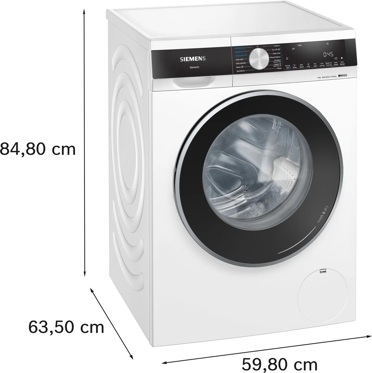 Siemens iQ500 Washer dryer 10.5/6 kg max. 1400 rpm WN54G1A1GB