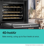 Siemens iQ700 Built-in compact oven with microwave function 60 x 45 cm Black CM736G1B1
