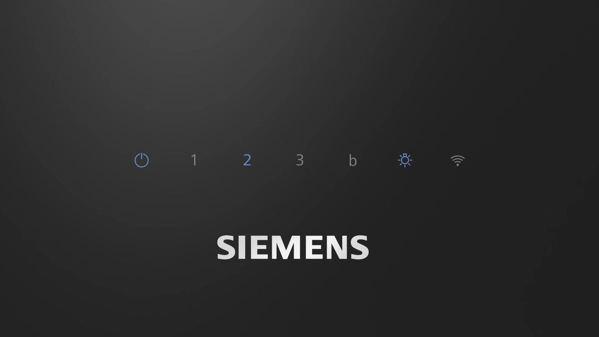 Siemens iQ300 Wall-mounted cooker hood 80 cm clear glass black printed, Black LC87KFN60B