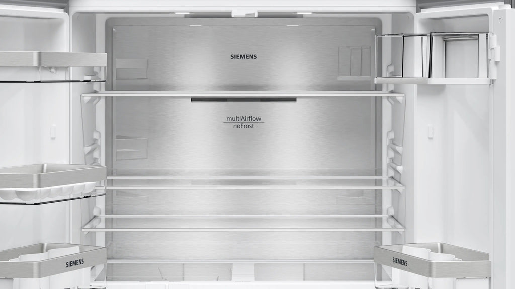 Siemens iQ300 Multi Door American Fridge Freezer 183 x 90.5 cm Brushed black steel antiFingerprint, Total noFrost KF96NAXEAG