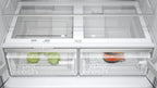 Siemens iQ300 Multi Door American Fridge Freezer 183 x 90.5 cm Brushed black steel antiFingerprint, Total noFrost KF96NAXEAG