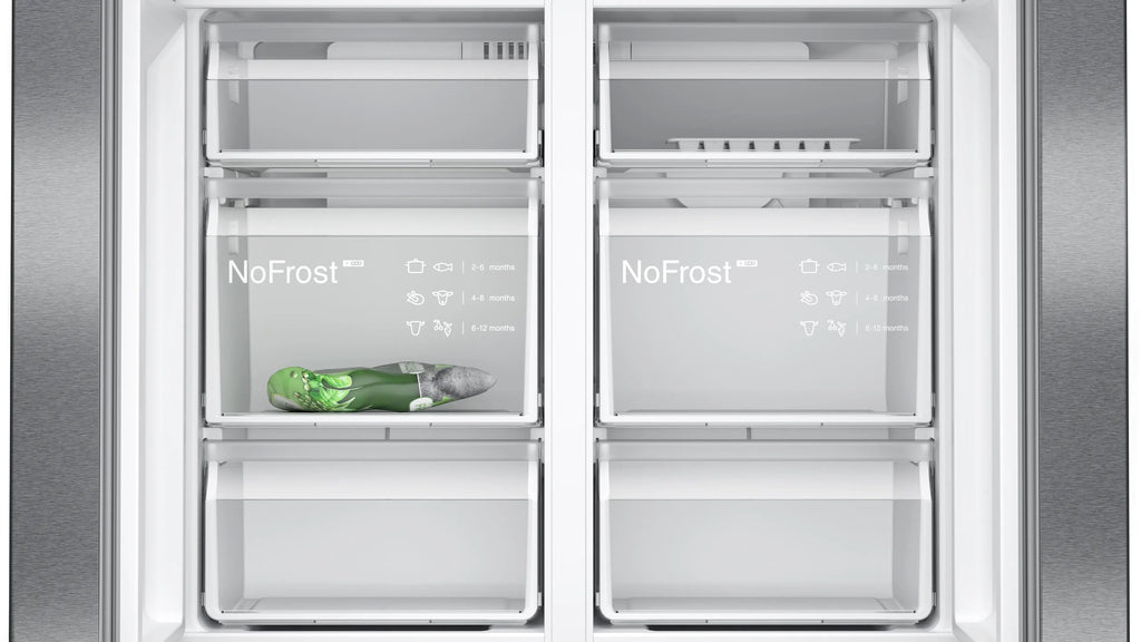 Siemens iQ300 Multi Door American Fridge Freezer 183 x 90.5 cm Brushed black steel antiFingerprint, Total noFrost KF96NAXEAG
