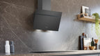Siemens iQ100 Wall-mounted cooker hood 60 cm clear glass black printed, Black LC65KDK60B