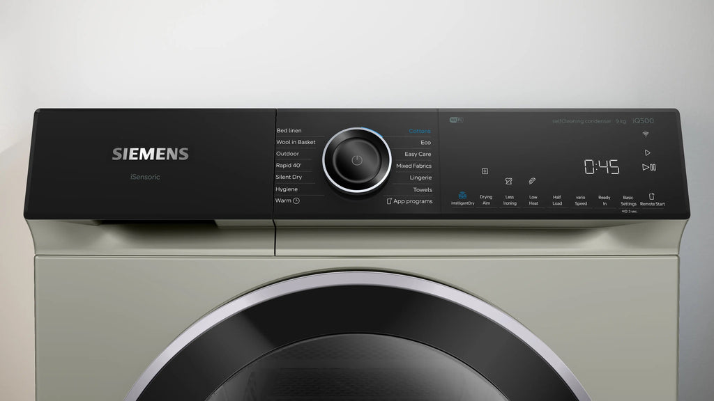 Siemens iQ500 Heat pump tumble dryer 9 kg Silver inox WQ46H2DXGB